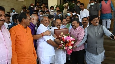 Karnataka Chief Minister Basavaraj Bommai presents maiden state budget Karnataka Chief Minister Basavaraj Bommai presents maiden state budget
