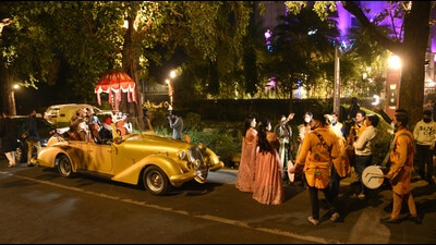 Wedding vendors say they have planned in advance to accommodate the rush of thousands of marriages anticipated on Phulera Dooj, today. (Photo: Arvind Yadav/HT) Wedding vendors say they have planned in advance to accommodate the rush of thousands of marriages anticipated on Phulera Dooj, today. (Photo: Arvind Yadav/HT)