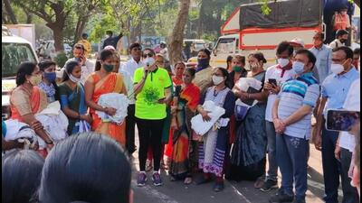 The Navi Mumbai Municipal Corporation has initiated many activities around the city to encourage people to ditch plastic bags and instead use cloth bags. (HT PHOTO) The Navi Mumbai Municipal Corporation has initiated many activities around the city to encourage people to ditch plastic bags and instead use cloth bags. (HT PHOTO)