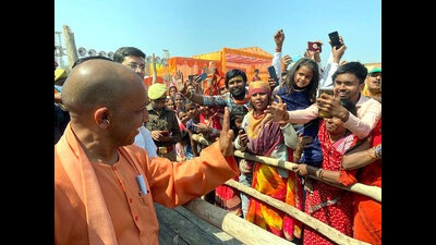 Addressing a public meeting in Chandauli, UP CM Yogi Adityanath also said the mafia protected during the previous SP rule were now confined to wheelchair (Sourced) Addressing a public meeting in Chandauli, UP CM Yogi Adityanath also said the mafia protected during the previous SP rule were now confined to wheelchair (Sourced)