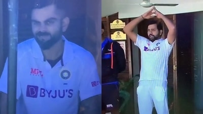 Virat Kohli was dismissed for 45. (Screengrab) Virat Kohli was dismissed for 45. (Screengrab)