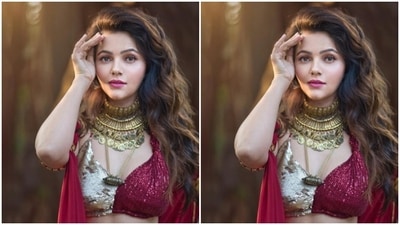 Rubina played with the gold and red combination as she shared yet another snippet from her fairytale diaries. (Instagram/@rubinadilaik)