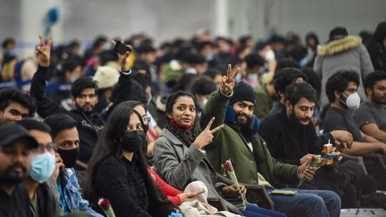 Till Thursday, a total of 190 students have returned to the state, according to Karnataka State Department Management Authority (KSDMA) data. (Shashidhar Byrappa). (PTI Photo) Till Thursday, a total of 190 students have returned to the state, according to Karnataka State Department Management Authority (KSDMA) data. (Shashidhar Byrappa). (PTI Photo)