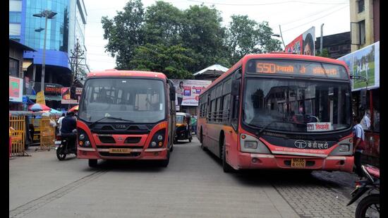 The focus is on getting electronic buses as Kalyan Dombivli Municipal Transport presents ₹167.34Cr budget for 2022-23. (HT PHOTO)