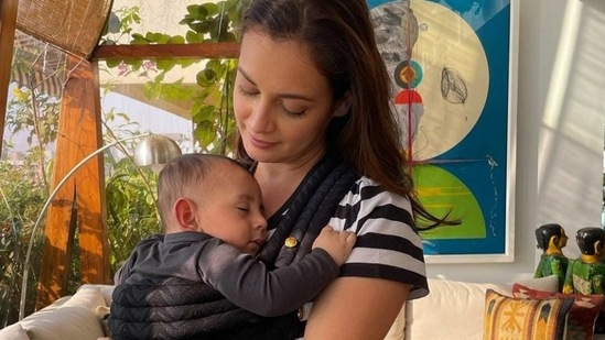 Dia Mirza with son Avyaan Azaad Rekhi.