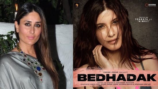 Kareena Kapoor reacts to Shanaya Kapoor's debut film Bedhadak's poster.