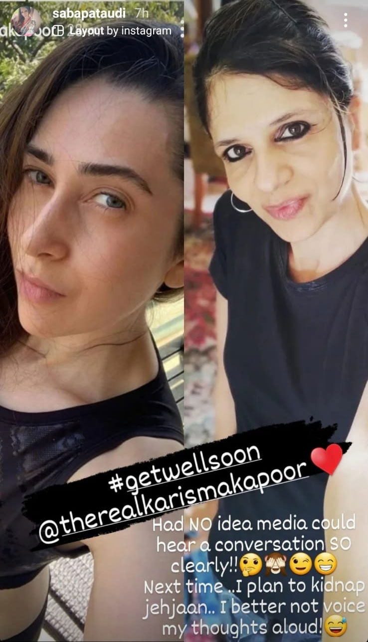 Saba Ali Khan shared an Instagram Story. Saba Ali Khan shared an Instagram Story. 