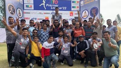 CM Valley celebrating victory in JITO Premier League being held at Guru Ram Dass (GRD) Academy in Ludhiana (HT PHOTO) CM Valley celebrating victory in JITO Premier League being held at Guru Ram Dass (GRD) Academy in Ludhiana (HT PHOTO)