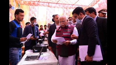 Haryana chief minister Manohar Lal Khattar said the scheme will be open for all who could volunteer for the service and devote time to the families. (HT Photo)