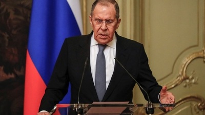 Russian Foreign Minister Sergei Lavrov. (via REUTERS)