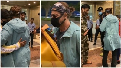 Shah Rukh Khan at the Mumbai airport.