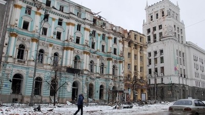 A view shows buildings, which city officials and locals said were damaged by recent shelling, as Russia's invasion of Ukraine continues, in Kharkiv, REUTERS/Oleksandr Lapshyn (REUTERS)