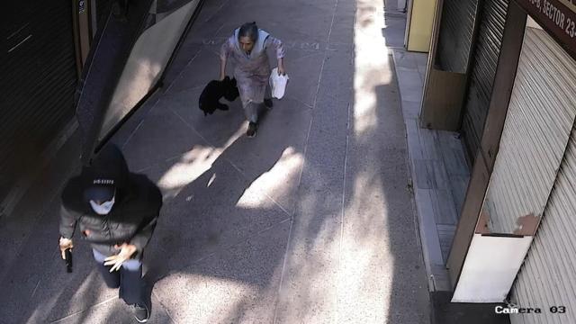 A CCTV grab of the accused fleeing after snatching the woman’s purse in Sector 23, Chandigarh, on February 27. (HT) A CCTV grab of the accused fleeing after snatching the woman’s purse in Sector 23, Chandigarh, on February 27. (HT)