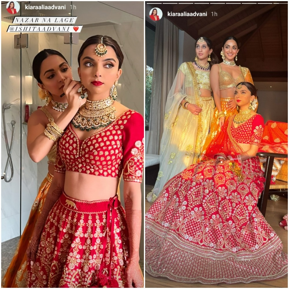 Kiara Advani shares pictures from sister Ishita Advani's wedding day.