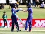 India's Pooja Vastrakar (L) and Sneh Rana in action against Pakistan during their 2022 ICC Women's World Cup match.(AFP) India's Pooja Vastrakar (L) and Sneh Rana in action against Pakistan during their 2022 ICC Women's World Cup match.(AFP)