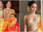 Kiara Advani in orange lehenga and bralette becomes a gorgeous bridesmaid for Ishita Advani's wedding: Pics and video Kiara Advani in orange lehenga and bralette becomes a gorgeous bridesmaid for Ishita Advani's wedding: Pics and video