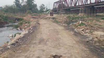 Causeways will be constructed along the Tangri river in Ambala Cantonment to ease the commute for villagers. (HT Photo)