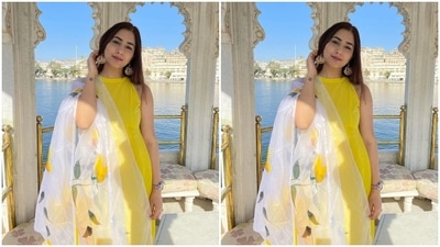 After Disha posted her pictures on Instagram, it garnered several likes and comments from her followers. Her Bade Achhe Lagte Hain 2 co-star Nakuul Mehta commented, "Kaafi saras [fire emoji]." Meanwhile, Disha has acted in shows such as Pyaar Ka Dard Hai Meetha Meetha Pyaara Pyaara and Woh Apna Sa. (Instagram/@dishaparmar)