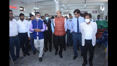 Railway Board chairman Vinay Kumar Tripathi a review meeting held to increase Railways’ revenue at North Eastern Railways (NER) headquarters, Gorakhpur on Sunday (Sourced) Railway Board chairman Vinay Kumar Tripathi a review meeting held to increase Railways’ revenue at North Eastern Railways (NER) headquarters, Gorakhpur on Sunday (Sourced)