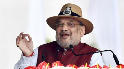 Union home minister Amit Shah addresses during the 53rd Raising Day ceremony of Central Industrial Security Force (CISF), at Indirapuram, in Ghaziabad on Sunday. (ANI) Union home minister Amit Shah addresses during the 53rd Raising Day ceremony of Central Industrial Security Force (CISF), at Indirapuram, in Ghaziabad on Sunday. (ANI)