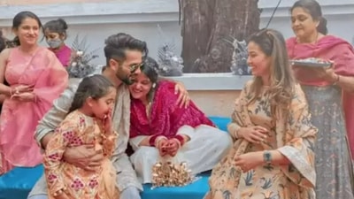 Shahid Kapoor, Mira Rajput, and Misha Kapoor at Sanah Kapur's wedding. Shahid Kapoor, Mira Rajput, and Misha Kapoor at Sanah Kapur's wedding.