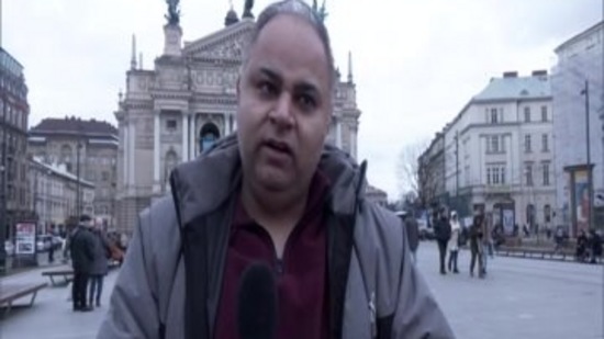 Gagan fled from violence in Ukrainian capital Kyiv, and said he cannot leave his family and wife, who is eight months pregnant, in the war-hit country. (ANI Photo) Gagan fled from violence in Ukrainian capital Kyiv, and said he cannot leave his family and wife, who is eight months pregnant, in the war-hit country. (ANI Photo)