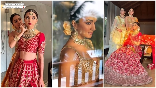 Kiara Advani attends her sister Ishita Advani's wedding ceremony.&nbsp;