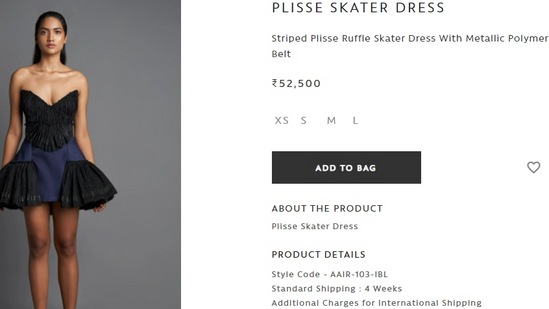 Yami Gautam's Plisse Skater Dress.&nbsp;(amitaggarwal.com)