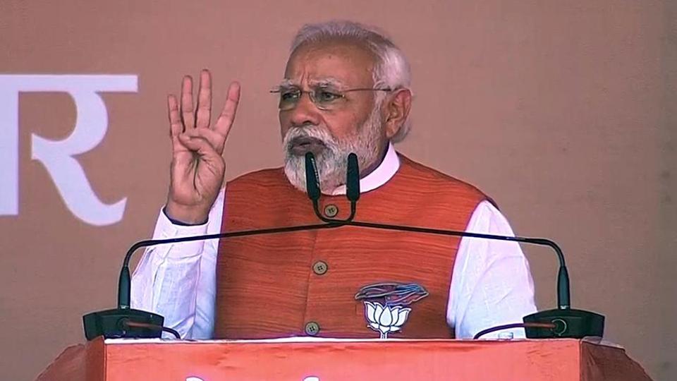 Prime Minister Narendra Modi at a poll rally in Sonbhadra, Uttar Pradesh, where he spoke about the Ukraine crisis on March 2. (ANI PHOTO) Prime Minister Narendra Modi at a poll rally in Sonbhadra, Uttar Pradesh, where he spoke about the Ukraine crisis on March 2. (ANI PHOTO)