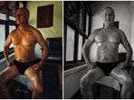 Anupam Kher shows off his fit body.