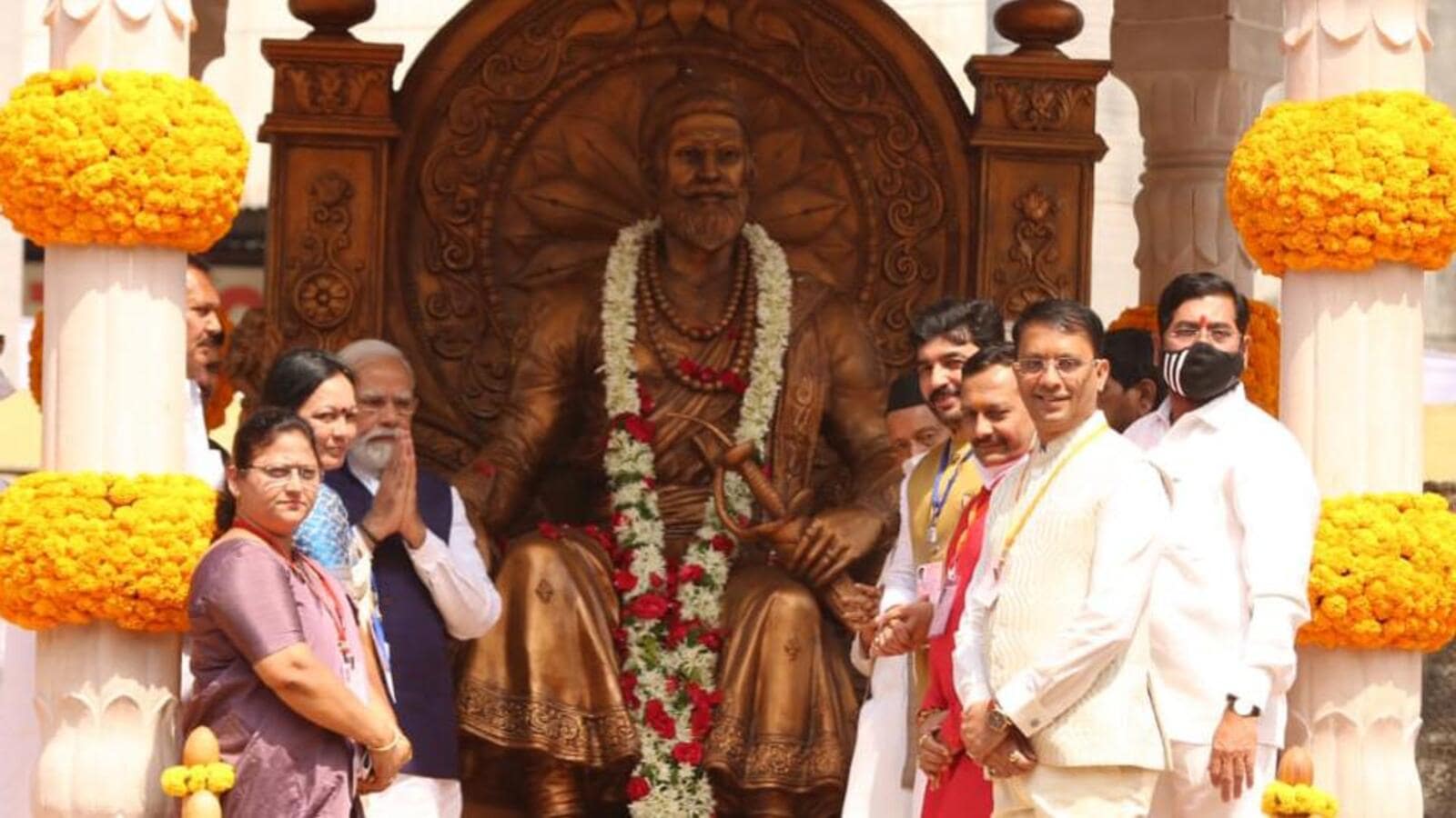 A day after Shivaji statue inauguration by PM Modi in Pune, tile from