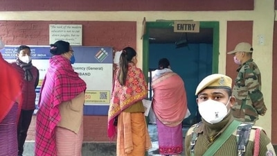 A polling booth in Manipur. The state voted in two phases, on February 28 and March 5 (PTI) A polling booth in Manipur. The state voted in two phases, on February 28 and March 5 (PTI)