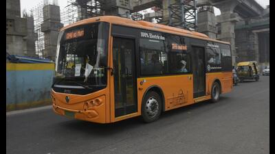 For the operation of electric buses, the officials have finalised four major routes. (Sakib Ali/HT)