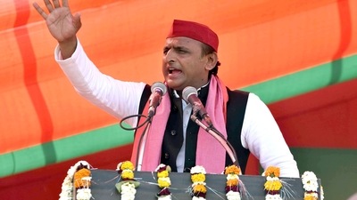 Samajwadi Party president Akhilesh Yadav addresses a public rally for the Uttar Pradesh Assembly elections, in Varanasi. (File photo) (ANI Photo) (Rajesh Kumar) Samajwadi Party president Akhilesh Yadav addresses a public rally for the Uttar Pradesh Assembly elections, in Varanasi. (File photo) (ANI Photo) (Rajesh Kumar)