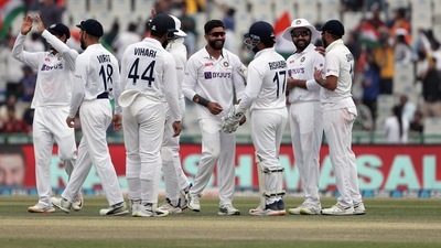 Team India in action during the 1st Test against Sri Lanka. Team India in action during the 1st Test against Sri Lanka.