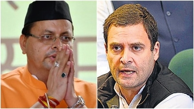 Pushkar Singh Dhami and Rahul Gandhi Pushkar Singh Dhami and Rahul Gandhi