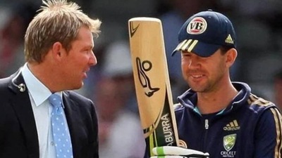 Shane Warne with Ricky Ponting (Getty) Shane Warne with Ricky Ponting (Getty)