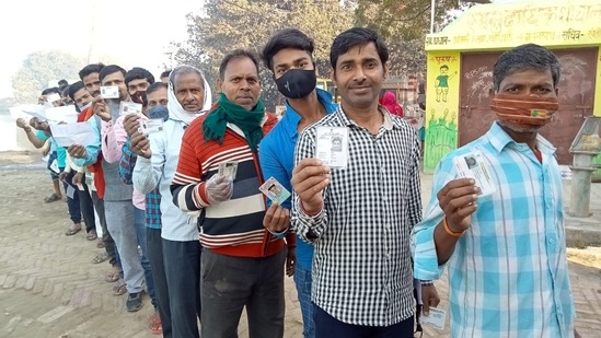 Varanasi district has eight Assembly seats, Pindra, Ajagara, Shivpur, Rohaniya, Varanasi North, Varanasi South, Varanasi Cantt, and Sevapuri.(HT Photo/Rajesh Kumar)