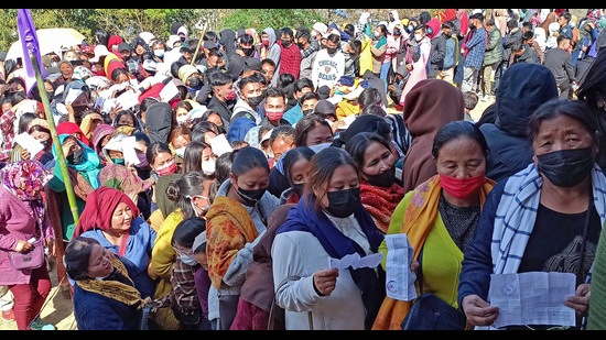 The first phase of the Manipur assembly elections was held on February 28 covering 38 constituencies while the second phase was held on March 5 for the remaining 22 assembly seats. (Caisii Mao) The first phase of the Manipur assembly elections was held on February 28 covering 38 constituencies while the second phase was held on March 5 for the remaining 22 assembly seats. (Caisii Mao)