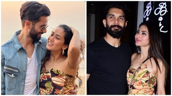 Mira Rajput And Mouni Roy Wear The Same Printed Tube Top And Skirt Set Worth 9k Who Wore It Better Fashion Trends Hindustan Times