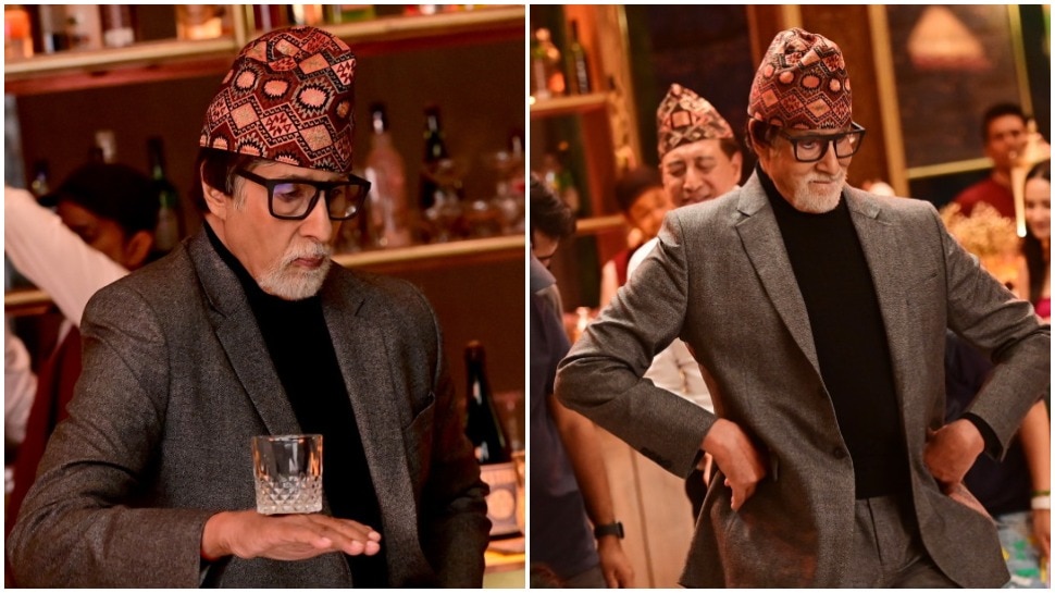 Amitabh Bachchan shares pictures from Unchai sets.