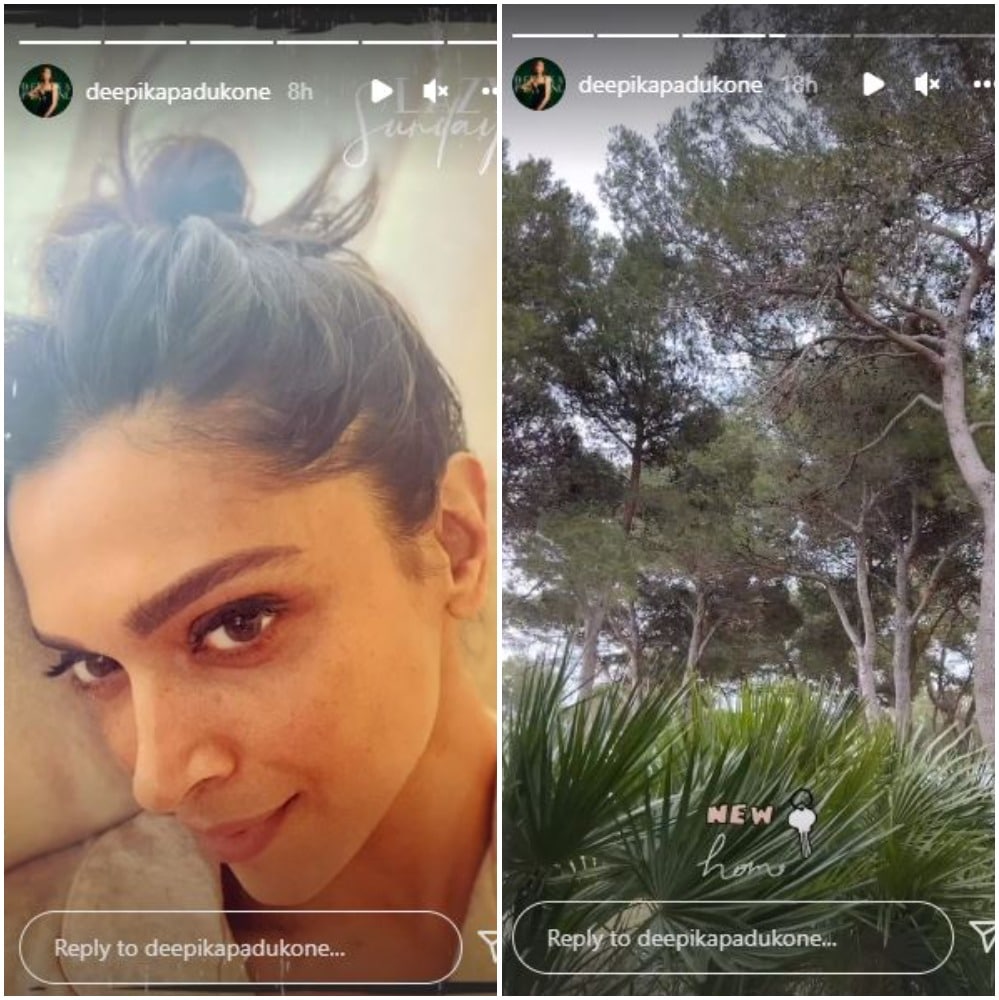 Deepika compartió fotos desde España.