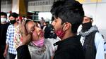 An Indian student embraces his family member upon arrival from war-torn Ukraine after being evacuated under 'Operation Ganga' in New Delhi on Monday. (ANI Photo) An Indian student embraces his family member upon arrival from war-torn Ukraine after being evacuated under 'Operation Ganga' in New Delhi on Monday. (ANI Photo)