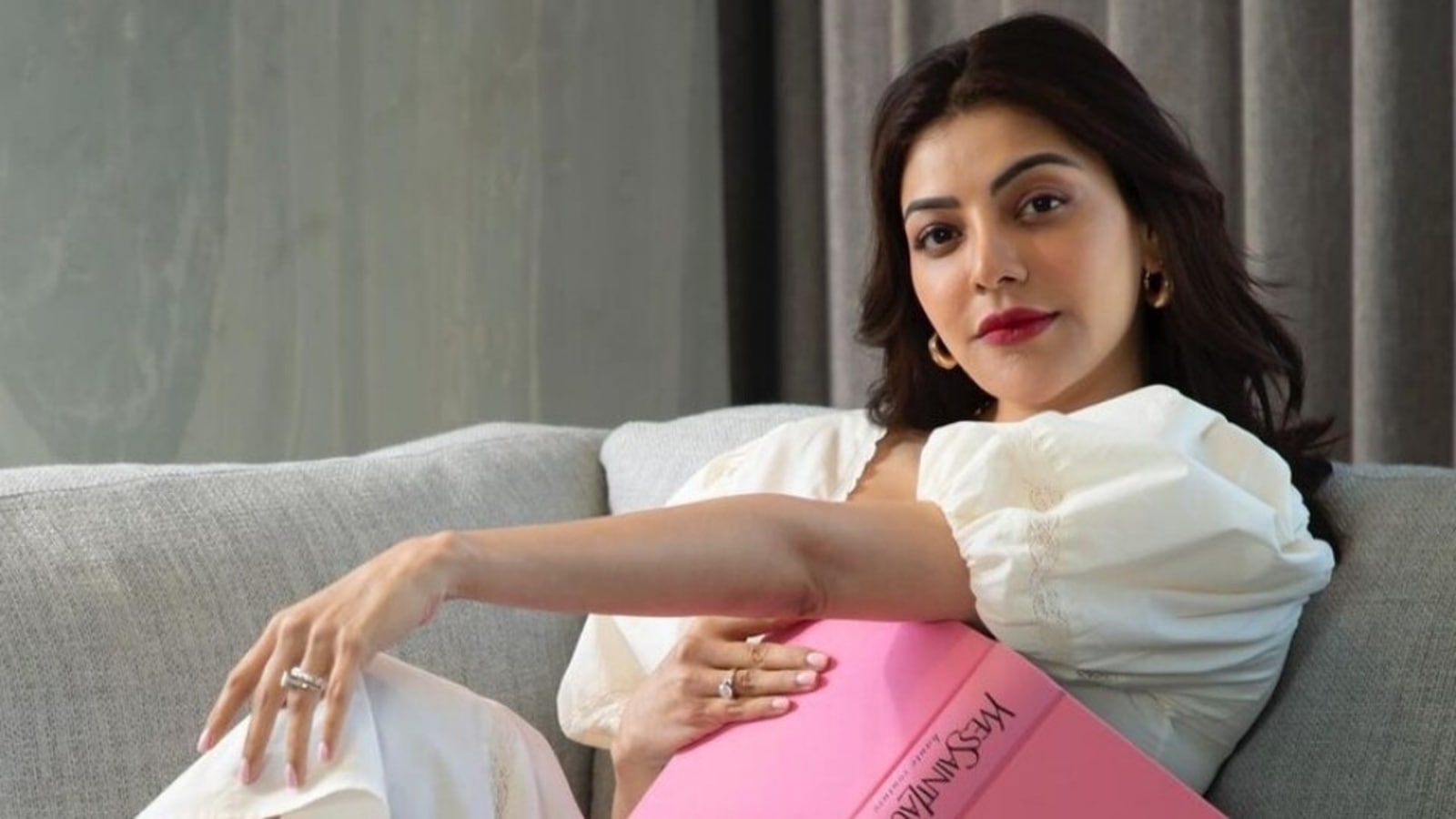 1600px x 900px - Kajal Aggarwal lounges in style wearing white dress and hot pink heels: See  pics | Fashion Trends - Hindustan Times