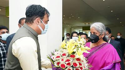 During the meeting, expressing her gladness over the Startup ecosystem of the state, Union finance minister Nirmala Sitharaman said Karnataka sets an example to be emulated by others. (ANI) During the meeting, expressing her gladness over the Startup ecosystem of the state, Union finance minister Nirmala Sitharaman said Karnataka sets an example to be emulated by others. (ANI)