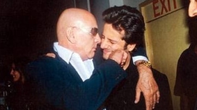Fardeen Khan with his father Feroz Khan, who lost his life to lung cancer in 2009. Fardeen Khan with his father Feroz Khan, who lost his life to lung cancer in 2009.