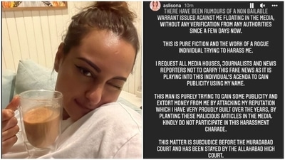 Sonakshi Sinha even shared a cheeky picture from her ‘house arrest’.