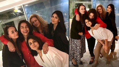 Soni Razdan, Neetu Kapoor, Anu Ranjan and Riddhima Kapoor at a recent gathering.&nbsp;