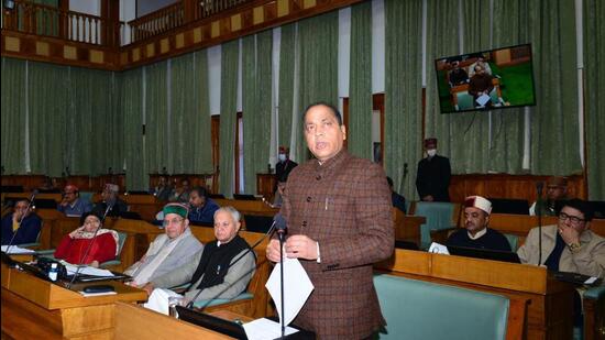 In another reply to the question raised by Congress’ MLA from Sujanpur Rajinder Singh Rana, Jai Ram Thakur said that the state government has decided to implement a track and trace system to check illicit and spurious liquor trade. (HT File Photo)