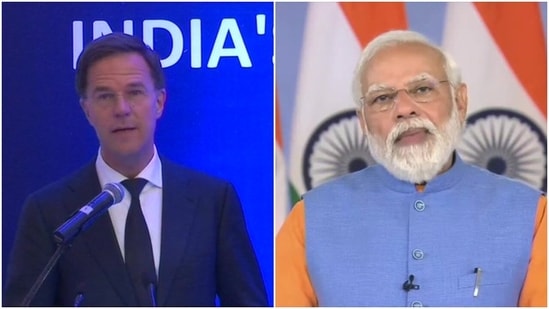 Prime Minister Narendra Modi spoke to his Dutch counterpart Mark Rutte over phone(Twitter/ANI)